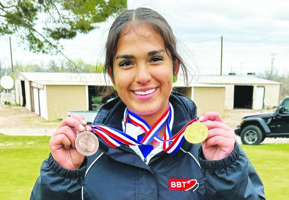 The Fort Stockton High School Prowler Varsity golf team came home as champions from the Alpine Invitational on Monday. Bailey Roberts, Kaelynn Calderon, Evelynn Baiza, and Valeria Marquez all delivered their personal best performances of the season. Roberts shot a 97 which secured her a third-place finish individually. Their scores were as follows: Bailey Roberts - 97, Kaelynn Calderon - 98, and Evelynn Baiza - 101. The Prowlers came out ready to play in their last tournament before district next week.