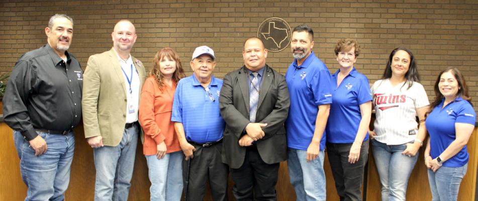 FSISD – Pictured here, Anastacio Dominguez, Gabriel Zamora, Sandra Rivera, Freddie Martinez, Gil Rey Madrid, Flo Garcia, Kay Griffith, Jennifer Gonzales, and Ursula Sanchez. Photo by Collette Barragan
