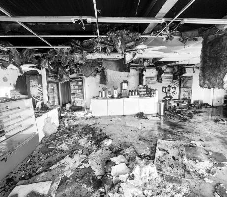 The damage of the Sept. 19 fire caused the closure of the Donut Palace for three weeks. Photo by Tristian Barragan