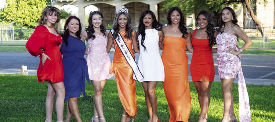 Pictured here, are the radiant 2025 Miss Fort Stockton contestants (left to right), Ella Olivia O'Tierney, Aria Rojas, Jadey Sullivan, 2024’s Miss Fort Stockton Aubrie Salgado, Thiaraneth Wislar, Sarissa Valeriano, Jocelynn Carrillo, and Ariana Ramirez. Not pictured is contestant Michaela Davis. Photo by J&amp;B Photography
