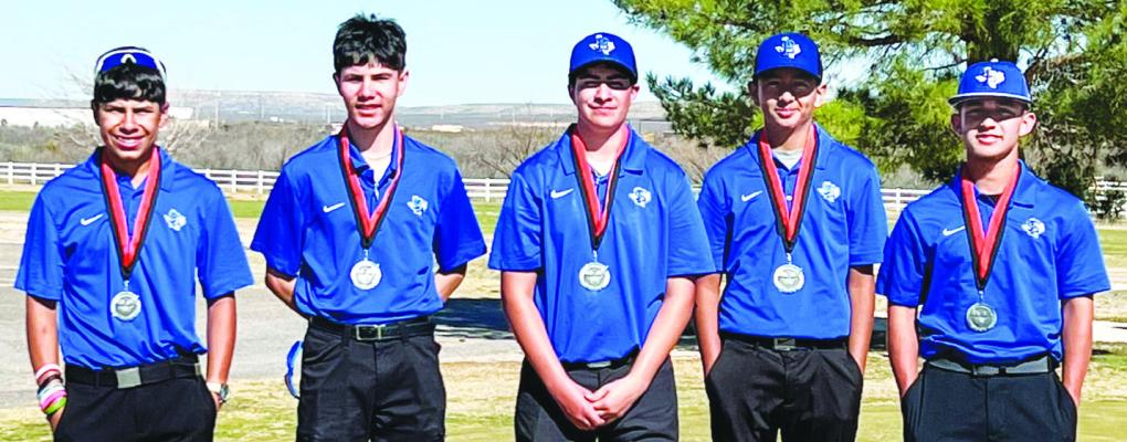 The Fort Stockton High School JV Panther golf team made a showing at the McCamey Invitational. Fort Stockton formed two teams, each consisting of five members, and one of the teams achieved second place in the competition. The roster of the second-place team in the tournament comprised Esai Ramos, Conrado Palacios, Emiliano Robles, and Kenneth Losoya. Courtesy photo