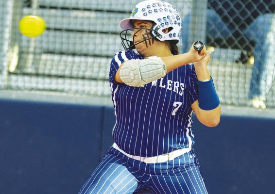 Freshman Gabby Madrid prepares to hit the ball against Seminole. File Photo