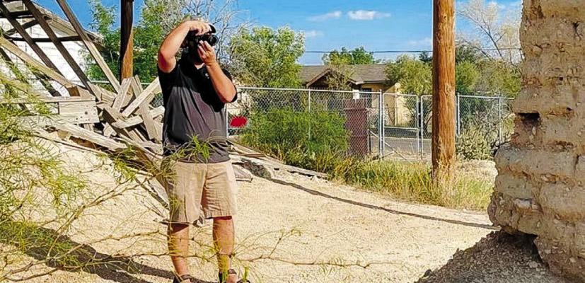 Alex Hernandez, a graduate student at Texas Tech University, kicked off his in depth research of the Oldest House and is slated to return in the coming weeks of October. Photo by Jeremy Gonzalez