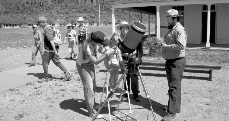Visitors to Fort Davis