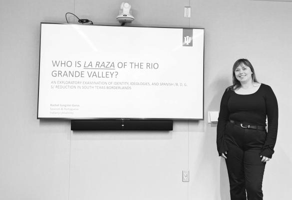Sanger Garza’s dissertation examines Spanish dialectal variation in the Lower Rio Grande Valley, with particular attention to the region’s identity as a borderlands space in Texas. Her research explores how linguistic patterns reflect the social, cultural and historical realities of life along the U.S.–Mexico border Courtesy Photo