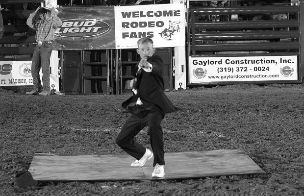 Allan Dessel has spent a lifetime dancing and clowning around. He was a dance machine as a youngster, and now it’s part of the entertainment he will feature during the West of the Pecos Rodeo, where he will also be a clown and comedian. Photo courtesy of Allan Dessel