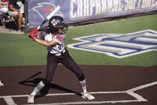 After an error and a walk, junior Kyndell Garcia delivered the big blow—a three-run homer that gave SRSU a 5-3 lead in Game 2 of the Lobo’s recent win against Western New Mexico. Courtesy Photo