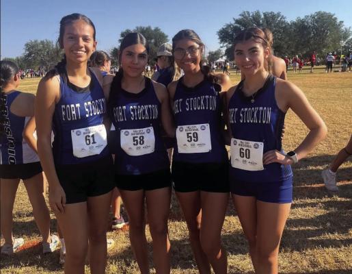 Tall City Invitational Cross Country — Pictured here, from left to right, are Karen Villanueva, Ingrid Aguilar, Marlayna salmon, and Carla Vazquez. Courtesy Photo