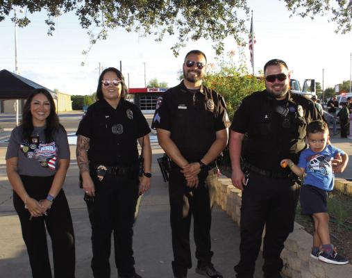 Courtesy Photos by Fort Stockton Pioneer Fort Stockton Police Officers during National Night Out.
