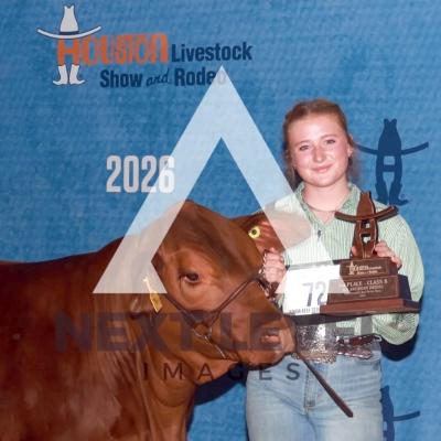 Meagan Hanson received highest honors at the Houston Livestock Show and Rodeo, earning Reserve Supreme Overall Scramble Winner in a milestone achievement for both her and the chapter. Courtesy Photo