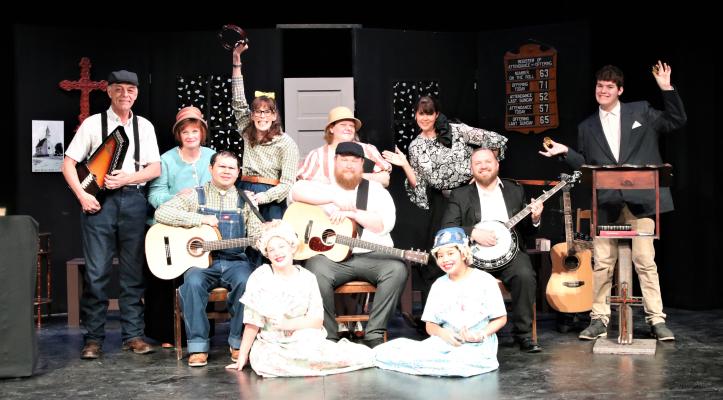 The cast of Fort Stockton Community Theatre’s production of “Smoke on the Mountain,” written by Connie Ray, conceived by Alan Bailey, and directed by Penny Smith, invites you to enjoy an evening of gospel music at the revival at the Mount Pleasant Baptist Church in Mount Pleasant, North Carolina, in 1938, the last year of the Great Depression. Good family fun is promised at each performance The show will be begin at 7 p.m. March 3, 6, 7, 8 and at 2 p.m. on Sunday, March 5. Dinner Theatre is Saturday, March 