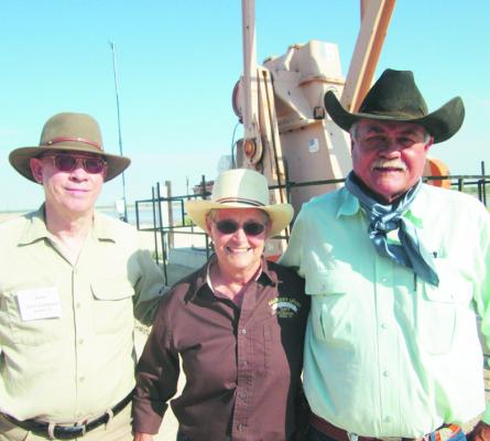 Pictured, left to right, Patrick Dearen, Betty Damron and Ernest Woodward at the very first Horsehead Crossing Celebration back in 2016.