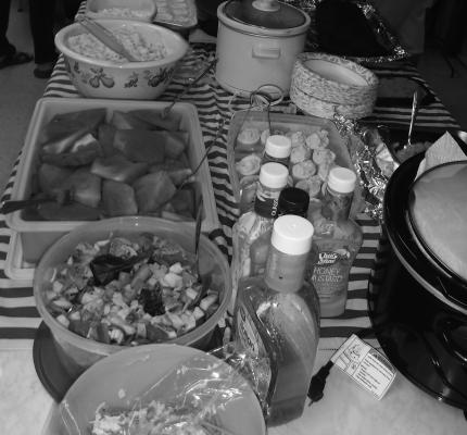 The spread at a typical Pecos County Senior Center potluck. Courtesy Photo