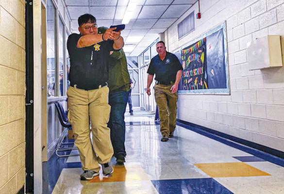 Numerous law enforcement entities participated in the ALERRT training provided by DPS at the Buena Vista ISD. The training came at no cost to the school district. Courtesy Photo