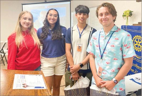 RYLA CAMPERS PRESENT ROTARY PROGRAM