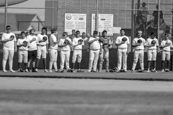 Fort Stockton recreation baseball players line up before a recent game. courtsey photo