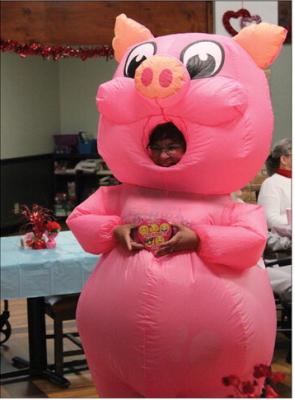 The beautiful lady in pink won a heart full of chocolate for her runway participation.
