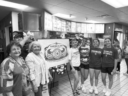 Members of the Pecos County Historical Commission stopped by Dairy Queen in Fort Stockton to recognize the long-standing tradition and observe the role the restaurant continues to play as one of the community’s informal gathering places. Photos courtesy of the Pecos County Historical Commission