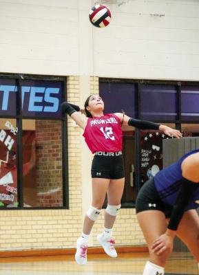 Hard Hitter – Pictured here is Victoria Maldonado. The Fort Stockton Prowlers will travel to Brownfield High School this Thursday, October 30, to face the Randall Raiders in the Class 4A Bi-District Championship. First serve is set for 5:00 p.m. Photo by Yovani Garay via Tumbleweed+