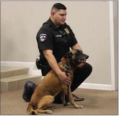 K-9 Officer Fauce was honored by the City of Fort Stockton for his service at the recent city council meeting. Photo by Joh Covington