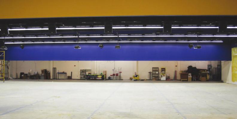 Pictured is the area where bowling alleys used to be and where the new conventional hall will be located when renovations are complete in the area of the building. Photo by Megan Wehring