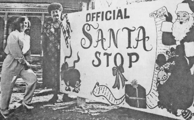 December 1995 … Santa will be at the Annie Riggs Museum after the parade Saturday until 3 p.m. handing out candy and taking local youngster’s wish lists. Museum curator ViCindy Riggs and Women’s Chamber president Ann Stapp are pictured.