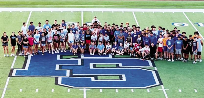 Summer of 2022 group photo after the Panthers and Prowlers athletes finished their second week of S.A.C. Camp (Strength and Conditioning Camp). That year, they averaged over 140 athletes from all sports, each day dedicating themselves to getting better to represent our community in a positive way, on and off the playing field or courts. Courtesy Photo