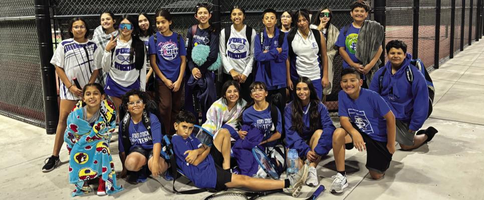 2024 middle school tennis team photo. Courtesy photo provided by Coach Aaron