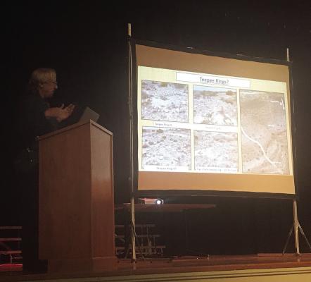 The annual “Pachanga” event in Terrell County—celebrating its title as the “Cactus Capital of Texas” took place on Saturday, April 5, in Sanderson. In the High School Auditorium, the Terrell County Historical Commission hosted a free presentation by Tom Ashmore (West Texas Archeological Society) titled “Camp Meyers Spring—Ft. Clark Cavalry, Infantry, &amp; the Black Seminole Indian Scouts.” Photo courtesy of Beverly Brandon, Historical Commission