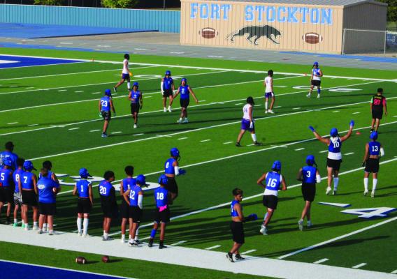 The Fort Stockton Panthers played the Pecos Eagles during the 7on7 league challenge on Monday. Photo by Tristian Barragan
