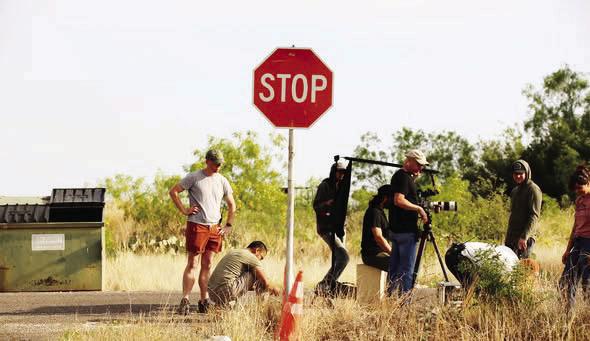While filming in Fort Stockton, the Texas Rhapsody crew had the opportunity to shoot at two local ranches owned by cast members featured in the movie. The crew shared that they were “Surrounded by wide-open spaces and glowing West Texas sunsets, we experienced the landscape at its finest.” Courtesy Photo