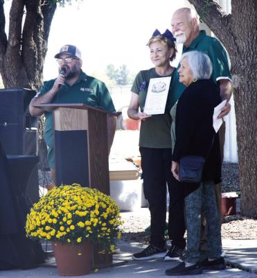 Awards presented at WRTTC during the 30th Anniversary Celebrations. Photo Courtesy of the Pecos County Historical Commission