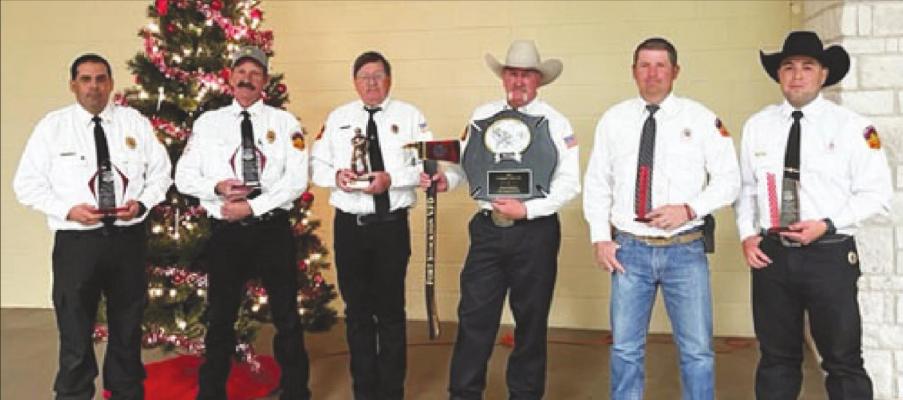 From left to right: Fort Stockton Fire Chief Jesse Dominguez, Mike Lawrence, Charles Slater, Bill Davis, Billy Bradshaw, Josue Garcia.