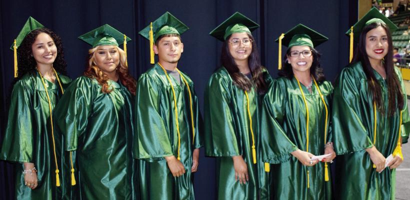 Pictured, Raylene Mata, Selina Vargas, Andres Fierro, Lizette Rodriguez, Geneva Ripley, and Briseyra Salas. Briza Ajanel (not pictured) was present at the ceremony.