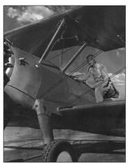 John Collins, the uncle of Fort Stockton’s DA and Beth Harral, with his Stearman bi-plane at the Marfa airfield. Courtesy Photo