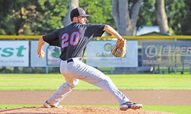 Alpine o6 Cowboys left hander Buzz Shirley delivers a pitch during a game against the Garden City Wind at Clint Lightner field on July 22. Photo by Lisa Totty