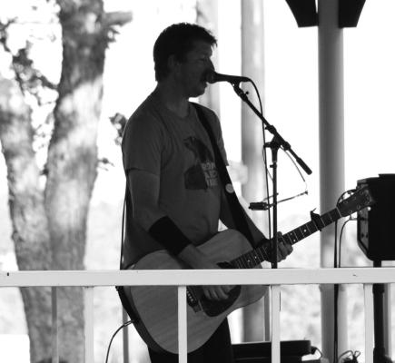 Jared Putnam of The March Divide came to Fort Stockton for the first free concert at Zero Stone Park this summer. Photo by Tristian Barragan