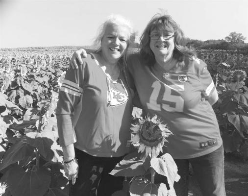 Diann Warnock and Tammy Brand root for their hometown Kansas City Chiefs. Courtesy Photo