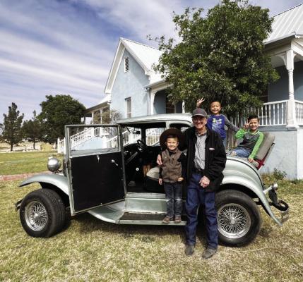 Mr. John Lannom is a businessman man that has developed a buggy business that are recognized around the United States. He had his car since he was 14, he is now 79. He loved showing the kids the car. He rode his car to help us promote the 250 Anniversary. John Lannom Cristian Manuel Madrid, Jose Manuel Madrid, and Issac Madrid are pictured. Courtesy Photo