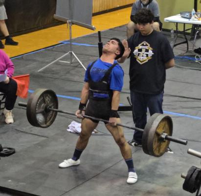 Powerlifting Panther, Leeland Ibarra, placed 1st during the Andrews meet on Saturday. Courtesy Photo