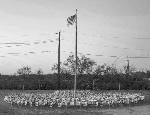 On October 7, Pastor Joe Carrasco and his congregation at the Bishop Temple Los Olivos held a special service commemoration of October 7, for the victim hostages of Israel. “We are displaying the 1,200 Israel flags in their honor at our church,” said Carrasco. Courtesy photo