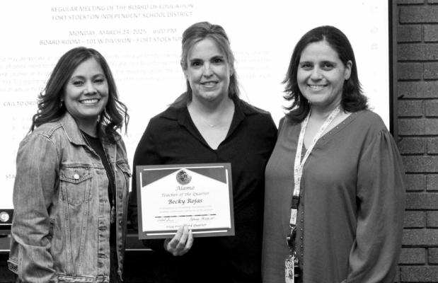 Becky Rojas is Alamo’s Teacher of the Quarter. She is described as “consistently going above and beyond. She understands that teaching isn’t just about delivering lessons, but making meaningful connections,” by her leadership.
