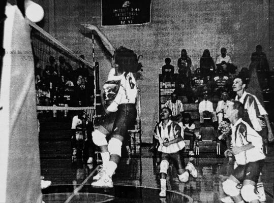 September – 1995 – Prowlers send Lady Steers packing in district action – The Prowlers Manuela Pando (6) follows through on her spike attempt in Fort Stockton’s district opener, a two game win over Big Spring, 15-6 and 15-8. (Pioneer Photo by Shane Parish)