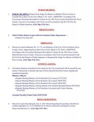 Agenda Page 2