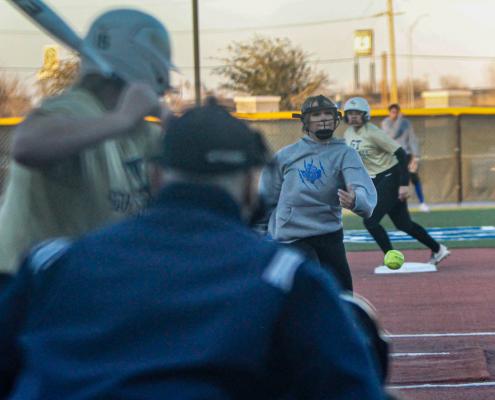 Fort Stockton senior pitcher Alex Cook-Pineda releases a pitch during the Prowlers home scrimmage against Lamesa on Feb. 7. The lefty will vie for a spot in the starting rotation this upcoming spring. Photo by Nathan Heuer
