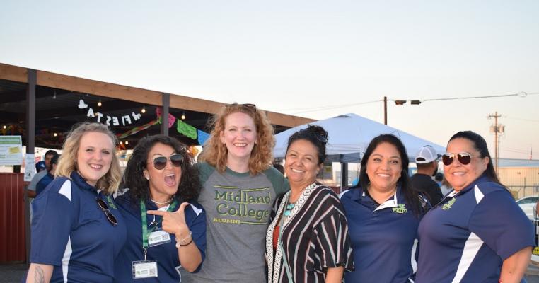 Pictured is the Midland College-WRTTC Alumni Board with Midland College Scholarship Director and Coordinator. (L-R) Meredith Love, Ethny Valenzuela, Geneva Duarte-Diaz, Rosalinda Esquivel, Irene Ramirez. Courtesy Photo