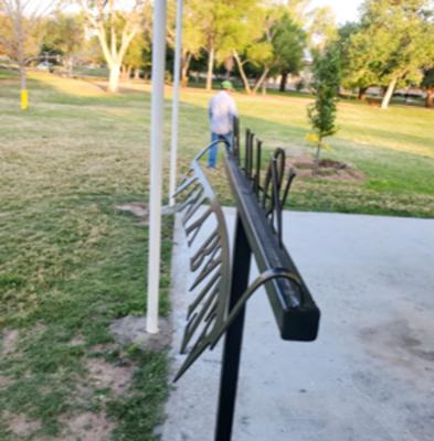 Baiza sign vandalized at Rooney Park