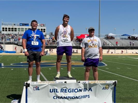 Cole Brauchi placed third in shot put at regionals. Courtesy Photo