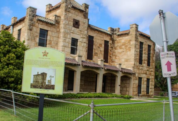 The old Pecos County Jail 101 W. Gallagher St. across from Zero Stone Park in Fort Stockton. Photo by Nathan Heuer