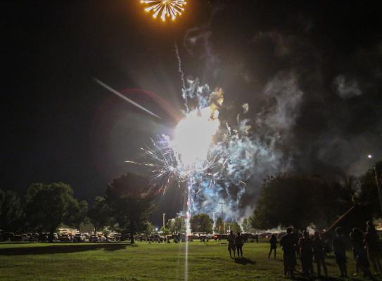 Rooney Park firework show on July 4, 2021. Photo by Nathan Heuer
